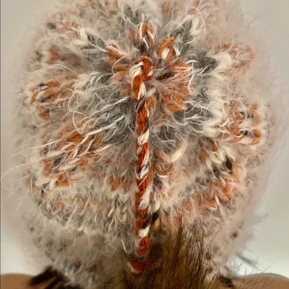 Hand Knits 2 Love Slouch Hat Beanie Cap Faux Fur Pom Pom Designer Mohair Look - Picture 5 of 12